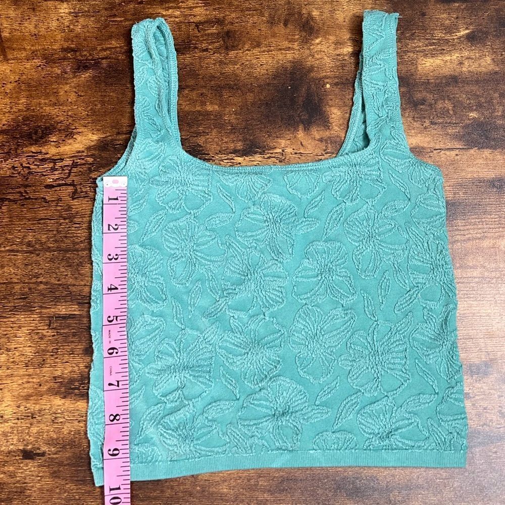 Anthropologie The Hannah Seamless Textured Tank in Blue Green Floral. S/M. NWT! - Picture 13 of 16
